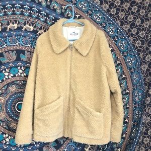 Hollister Sherpa Fleece Teddy Bear Jacket